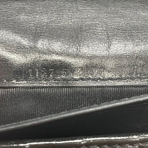 Gucci Guccissima Margaux Black Calfskin Leather Continental Wallet - Preowned - Picture 11 of 13